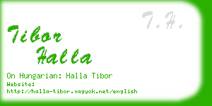 tibor halla business card